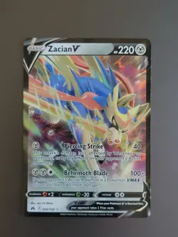 Zacian V - 095/159 - Pokemon Crown Zenith Sword & Shield Ultra Rare Card NM - Image 1