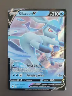 Glaceon V - 038/159 - Pokemon Crown Zenith Sword & Shield Ultra Rare Card NM - Image 1