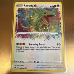 Pokemon Rayquaza 138/185 Amazing Rare Vivid Voltage Holo English Card NM - Image 1