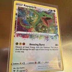 Pokemon Rayquaza 138/185 Amazing Rare Vivid Voltage Holo English Card NM - Image 2