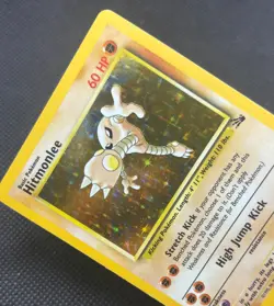 1999 Pokemon TCG Card Hitmonlee Fossil 7/62 Unlimited Holo Rare - Image 4
