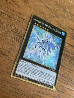 PGL2-EN018 NUMBER 21: FROZEN LADY JUSTICE GOLD SECRET RARE 1ST ED YuGiOh CARD - Image 2