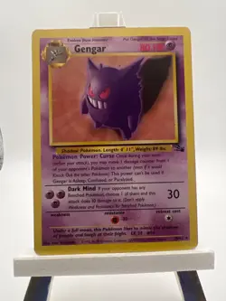Pokemon card: Gengar, 20/62, Fossil/1999, Regular, (MP) - Image 1
