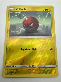 Voltorb 21/68 Reverse Holo Hidden Fates Pokemon Card NM - Image 1