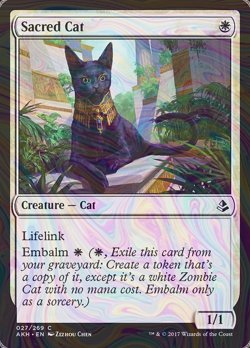 Foil Sacred Cat - Amonkhet | MTG Card - Image 1