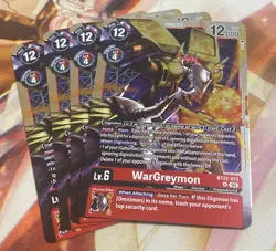 Digimon Card Game WarGreymon BT22-013 R Cyber Eden Playset Of 4 - Image 1