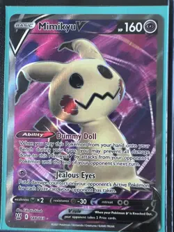 Pokemon TCG Mimikyu v Full Art Holo Rare Card 148/163 Battle Styles - Image 1