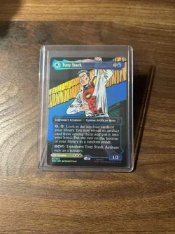 MTG Tony Stark (Borderless) (0392) - Marvel Super Heroes (MSH) - Image 2