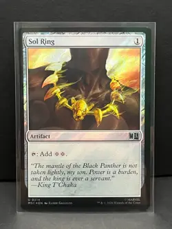 Sol Ring (0214) (Surge Foil) 214 Commander: Marvel Super Heroes MtG NM - Image 1