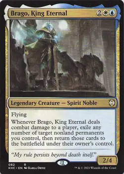 Brago, King Eternal 82 R Commander: Kaldheim MTG NM/M - Image 1
