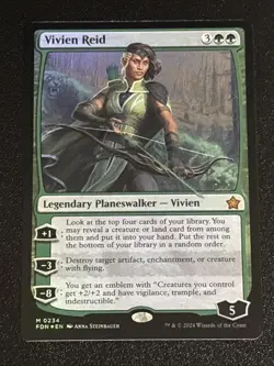 MTG Foundations Vivien Reid Foil 0234 NM Mythic - Image 1