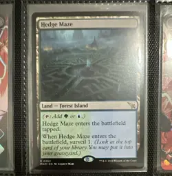 Wizards of the Coast MTG Hedge Maze MKM Rare Regular Land 0262 EN 2024 - Image 1