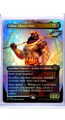 MTG Magic The Gathering DFT Aetherdrift Borderless Foil #370 Zahur Glory's Past - Image 1