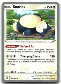 Snorlax (Gabriel Fernandez) 143/196 World Championship Decks Pokemon LP - Image 1