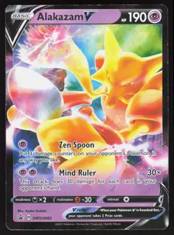Sword & Shield Promo Alakazam V SWSH083 Holo Promo Pokemon NM/M - Image 1