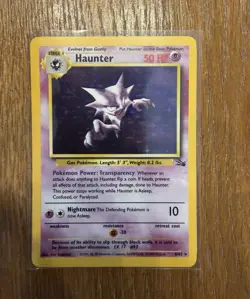 Pokemon TCG Haunter Fossil Uncommon 1st Edition 6/62 English 1999 50 HP - Image 1