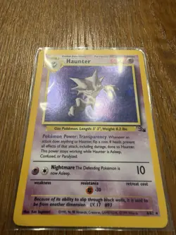 Pokemon TCG Haunter Fossil Uncommon 1st Edition 6/62 English 1999 50 HP - Image 3
