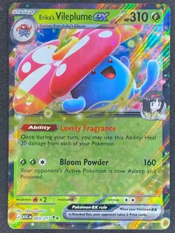 Pokemon Erika's Vileplume ex 003/217 ASC Ascended Heroes NM - Image 1