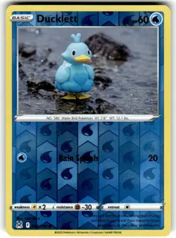 DUCKLETT 046/196 LOST ORIGIN POKEMON (REVERSE HOLO, NM) - Image 1