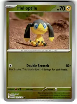 Helioptile 052/132 Common Mega Evolution Pokemon Reverse Holo Near Mint - Image 1