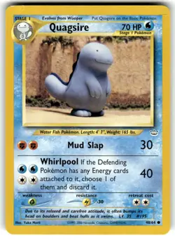 Quagsire 48/64 Common Neo Revelation Pokemon Unlimited Moderately Played - Image 1