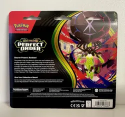 Pokemon TCG: Mega Evolution Perfect Order 3-Pack Triple Blister Chikorita Promo - Image 2
