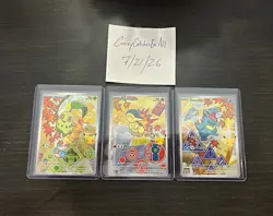 Pokemon First Parter Series 2. Chikorita/Cyndaquil/Totodile 046-048 BS Promos. - Image 1
