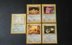 Chansey 3/130 (Holo) With Four 1st Edition Colorless (Non-Holo) Pokemon 1999 - Image 2