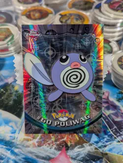 Poliwag #60 Topps Chrome Spectra Series 1 Pokemon TV Animation LP-(Dent) - Image 1
