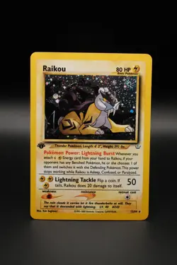 Raikou 13/64 Rare Neo Revelation Pokemon 1st Edition Holo Near Mint - Image 1