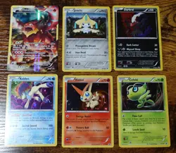 Darkrai XY194, Celebi, Victini, Keldeo, Jirachi, Volcanion, Lot of 6 Pokemon LP - Image 1
