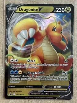 Dragonite V SWSH154 SWSH Promo Holo Promo Basic 230 HP English 2021 - Image 2