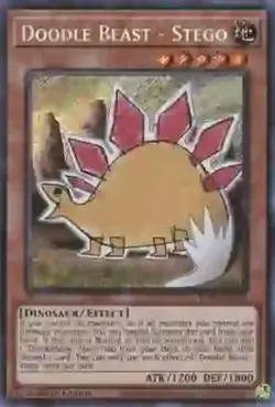 x1 Doodle Beast - Stego - BLCR-EN032 - Secret Rare - 1st Edition Yu-Gi-Oh! M/NM - Image 1