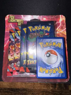 Konami Pokemon TCG Lightning Set 2 Booster Packs,4 Trick or Trade, 1 promo card - Image 2