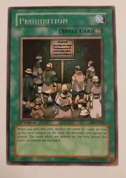 Yu-Gi-Oh! Prohibition PSV-039 1st First Edition - Image 1