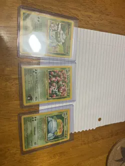 *HEAVILY PLAYED* Venusaur 15/102 Base Set Holo Rare Unlimited w/ two bonus cards - Image 2