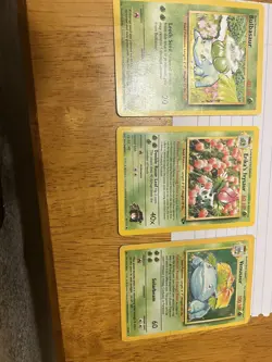 *HEAVILY PLAYED* Venusaur 15/102 Base Set Holo Rare Unlimited w/ two bonus cards - Image 4