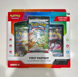 Pokemon TCG First Partner Illustration Collection Series 2 Box w/ 3 Promo Cards - Image 1