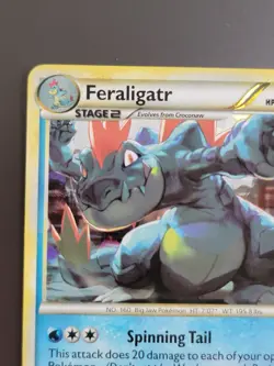 Pokemon Card - Feraligatr 20/123 Cracked Ice Holo HGSS LP - Image 2