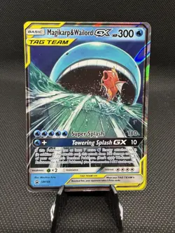 Magikarp & Wailord GX SM166 Holo Card HP Condition - Image 1