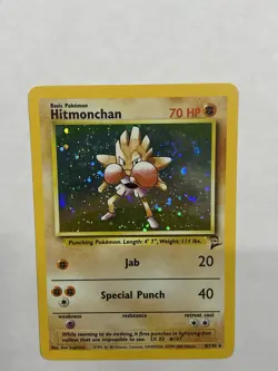 Hitmonchan 8/130 Pokemon Base Set 2 Holo Rare WOTC Vintage Card MP - Image 1