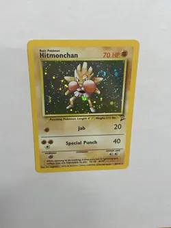 Hitmonchan 8/130 Pokemon Base Set 2 Holo Rare WOTC Vintage Card MP - Image 3