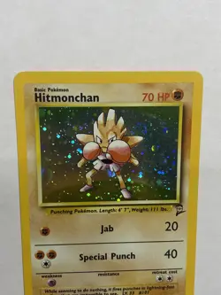 Hitmonchan 8/130 Pokemon Base Set 2 Holo Rare WOTC Vintage Card MP - Image 4
