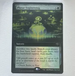 Planar Engineering SOS 0340 MTG EXTENDED ART FOIL Green Sorcery - Image 1