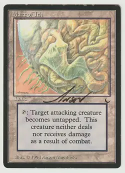 Signed Maze of Ith HP The Dark Artist Anson Maddocks 1994 MTG Magic Vintage Land - Image 1