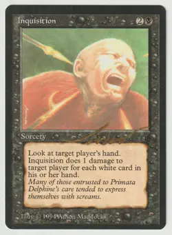 Gold Signed Inquisition MP The Dark Artist Anson Maddocks 1994 MTG Magic Vintage - Image 1