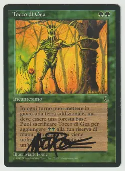 Signed Italian Gaea's Touch MP The Dark Artist Mark Poole 1995 MTG Magic Vintage - Image 1