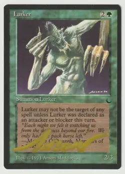 Gold Signed Lurker MP The Dark Artist Anson Maddocks MTG Magic Reserved List! - Image 1