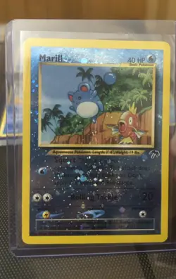Pokemon TCG Marill 11/18 Southern Islands Reverse Holo Promo MP-HP - Image 2