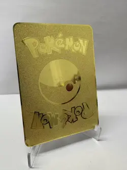 Pokemon Van Gogh Eevee with Grey Felt Hat HP60 Gold Metal Card Collectible - Image 3